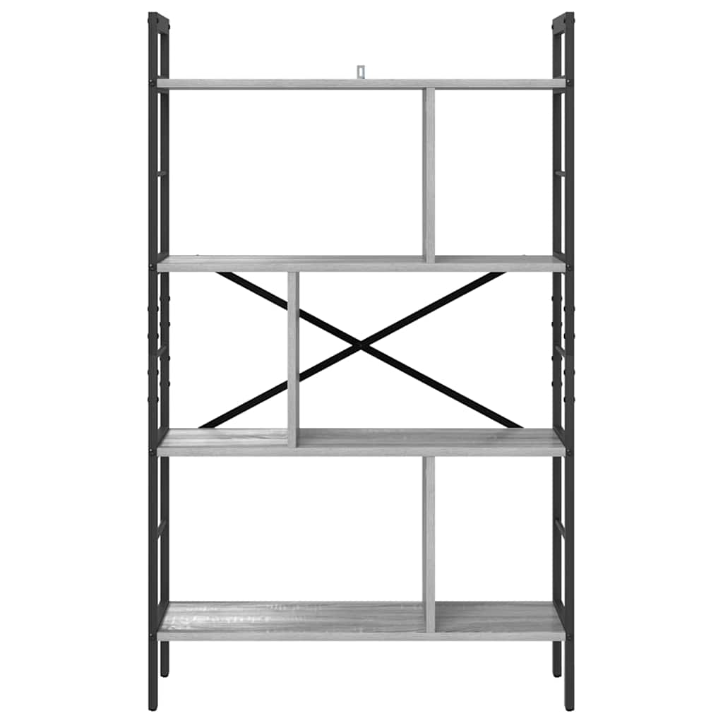 vidaXL Ράφι Βιβλίων Γκρίζο Σονομα 75 x 30 x 123,5 εκ.