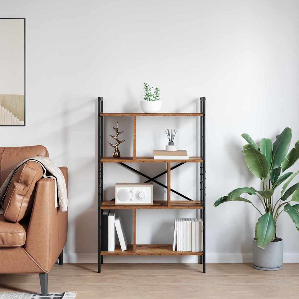 vidaXL Ράφι Βιβλίων Παλιό Ξύλο 75 x 30 x 123,5 εκ. Επεξεργασμένο ξύλο