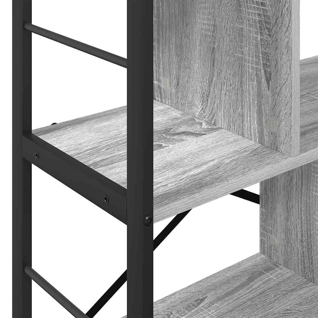 vidaXL Ράφι Βιβλίων Γκρίζο Σονομα 75 x 30 x 91 εκ. Επεξεργασμένο ξύλο