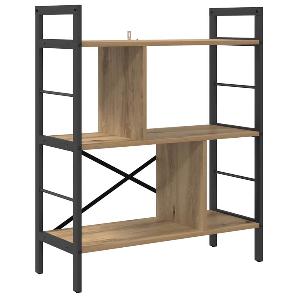vidaXL Ράφι Βιβλίων Artisan Oak 75 x 30 x 91 εκ. Επεξεργασμένο ξύλο