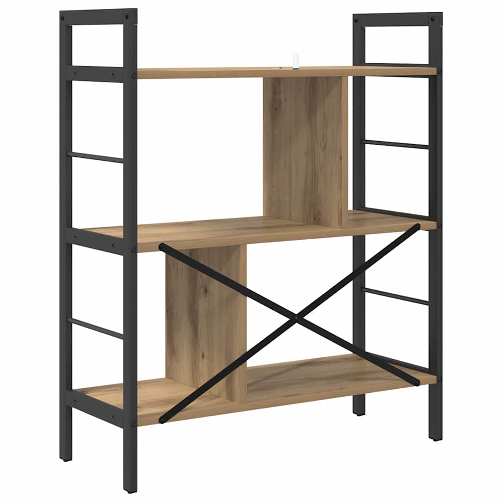 vidaXL Ράφι Βιβλίων Artisan Oak 75 x 30 x 91 εκ. Επεξεργασμένο ξύλο