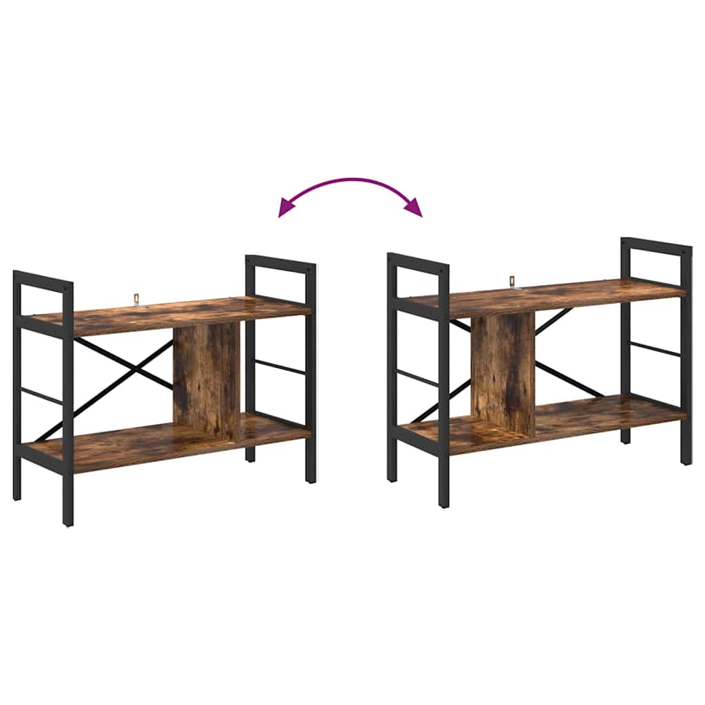 vidaXL Ράφι Βιβλίων Καπνιστό Δρύς 75 x 30 x 58,5 εκ.