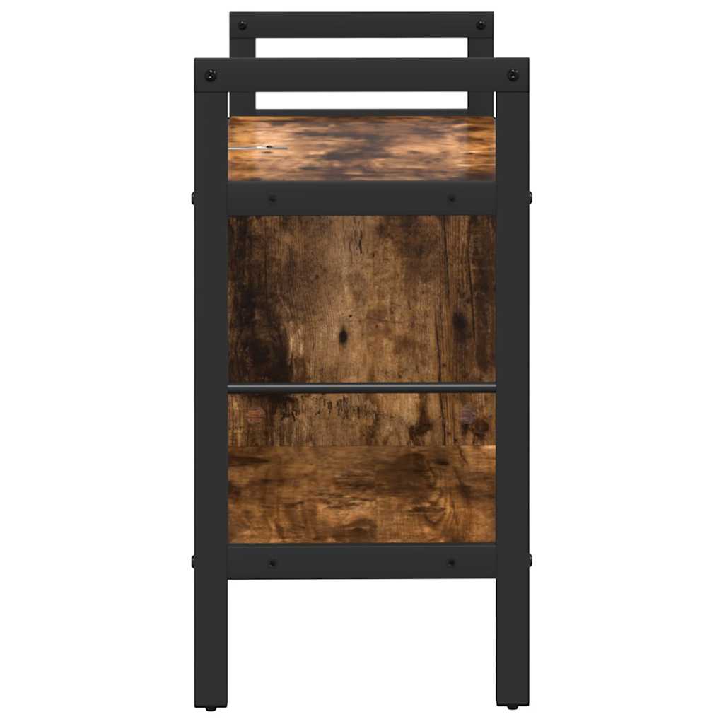 vidaXL Ράφι Βιβλίων Καπνιστό Δρύς 75 x 30 x 58,5 εκ.