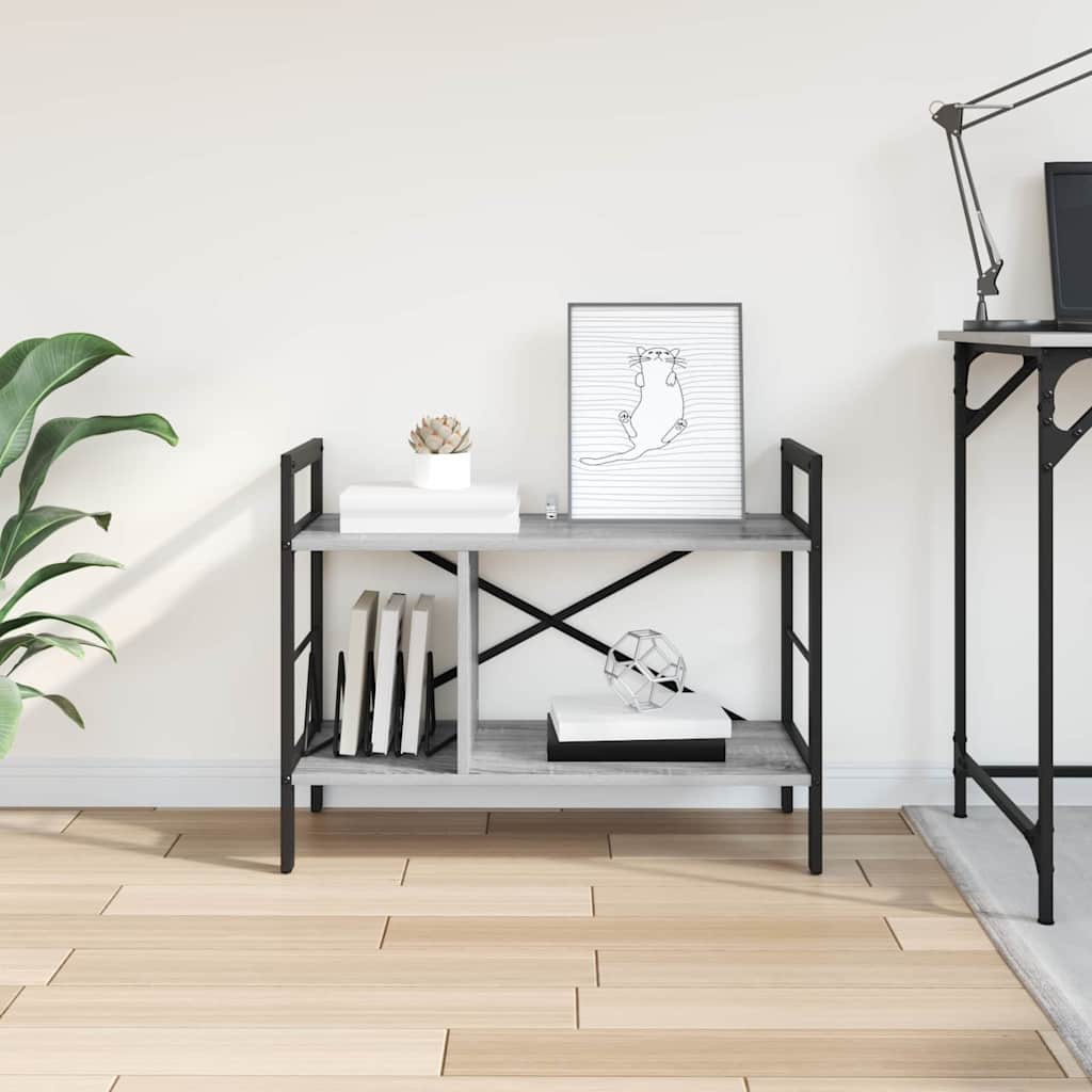 vidaXL Ράφι Βιβλίων Γκρίζο Σονομα 75 x 30 x 58,5 εκ.