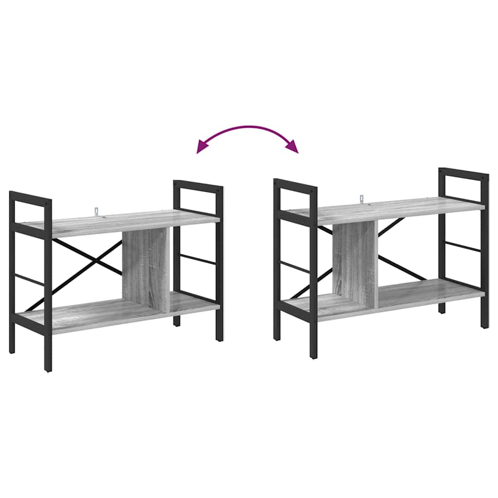 vidaXL Ράφι Βιβλίων Γκρίζο Σονομα 75 x 30 x 58,5 εκ.