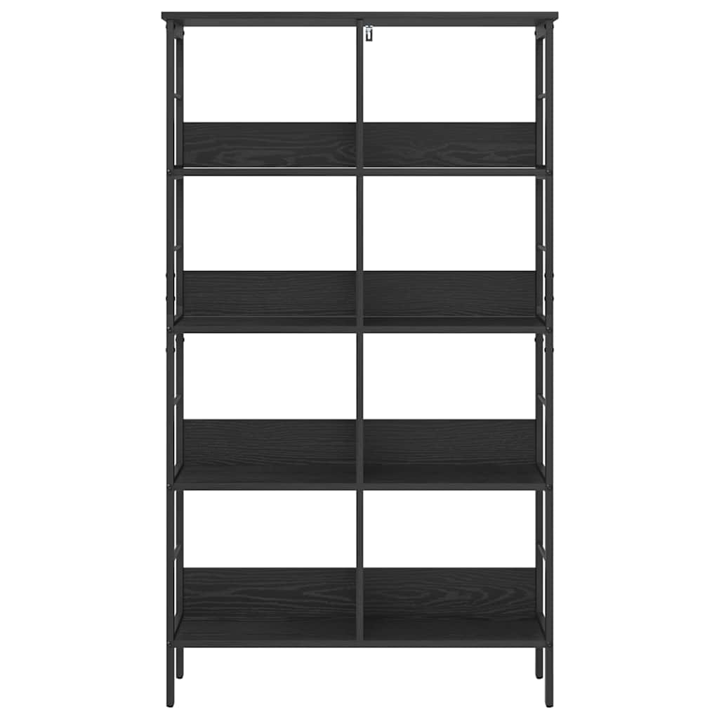 vidaXL Ράφι Βιβλίων Μαύρη Οξυά 82 x 32 x 144,5 εκ. Επεξεργασμένο ξύλο