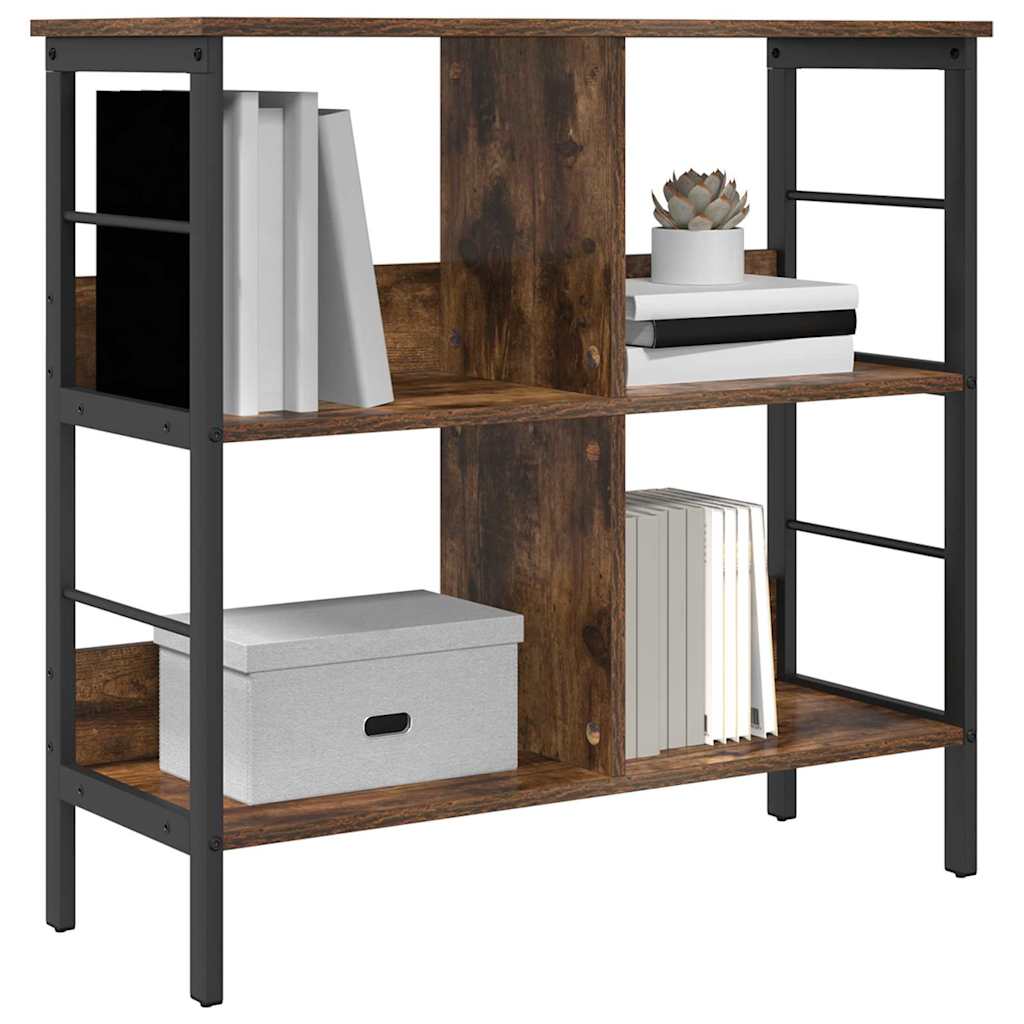 vidaXL Ράφι Βιβλίων Καπνιστό Δρύς 82 x 32 x 79 εκ. Επεξεργασμένο ξύλο