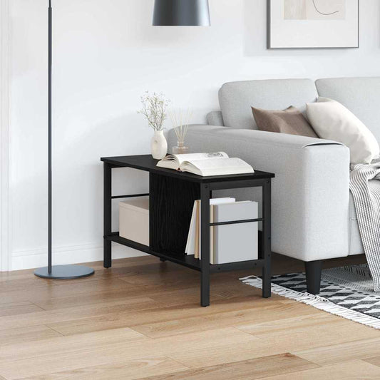 vidaXL Ράφι Βιβλίων Μαύρη Οξυά 82 x 32 x 47 εκ. Επεξεργασμένο ξύλο