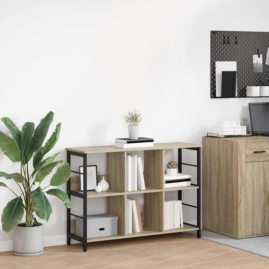 vidaXL Ράφι Βιβλίων Δρύς Sonoma 102 x 32 x 72,5 εκ. Επεξεργασμένο ξύλο