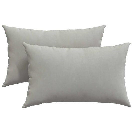 vidaXL Μαξιλάρι Καναπέ 2 pcs Ανοιχτό γκρι 50 x 30 cm ύφασμα