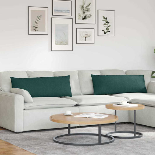 vidaXL Μαξιλάρι Καναπέ 2 pcs Σκούρο Πράσινο 120 x 40 cm ύφασμα