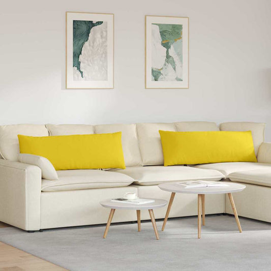 vidaXL Μαξιλάρι Καναπέ 2 pcs Απαλό Κίτρινο 120 x 40 cm ύφασμα