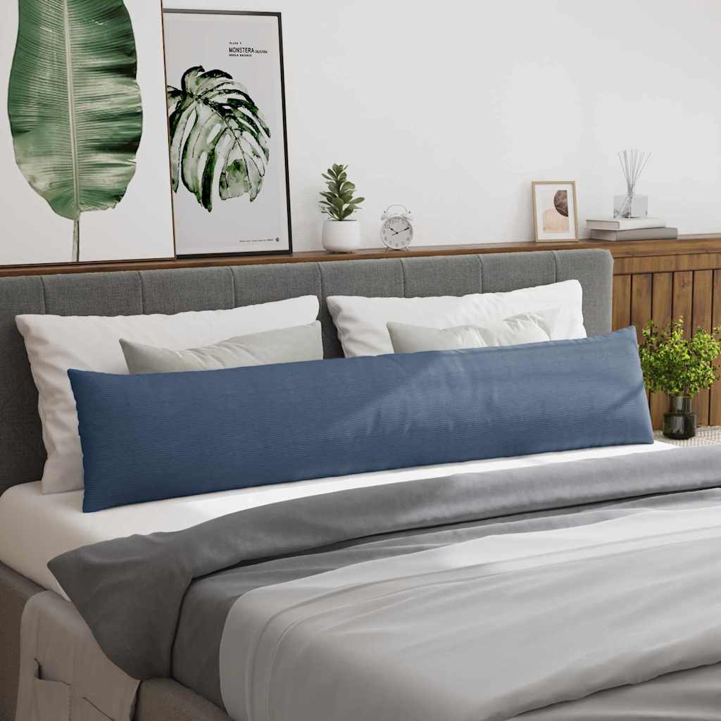 vidaXL Μαξιλάρι Καναπέ 2 pcs Μπλε 200 x 40 εκ. Υφασμάτινο Κορντουρά