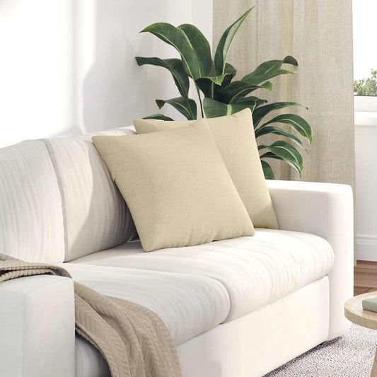 vidaXL Μαξιλάρι Καναπέ 2 pcs Κρεμ 45 x 45 cm ύφασμα