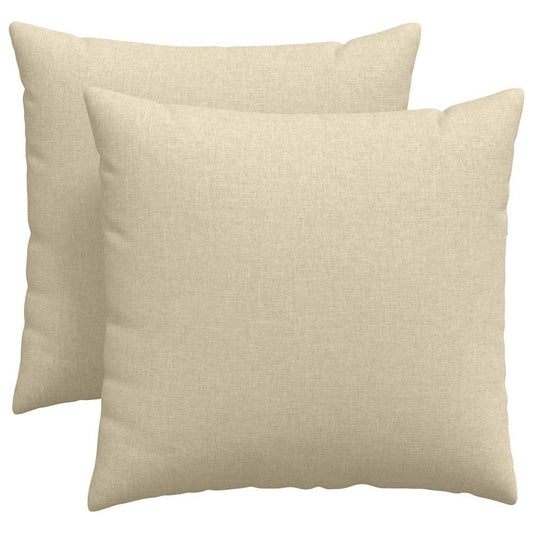 vidaXL Μαξιλάρι Καναπέ 2 pcs Κρεμ 45 x 45 cm ύφασμα