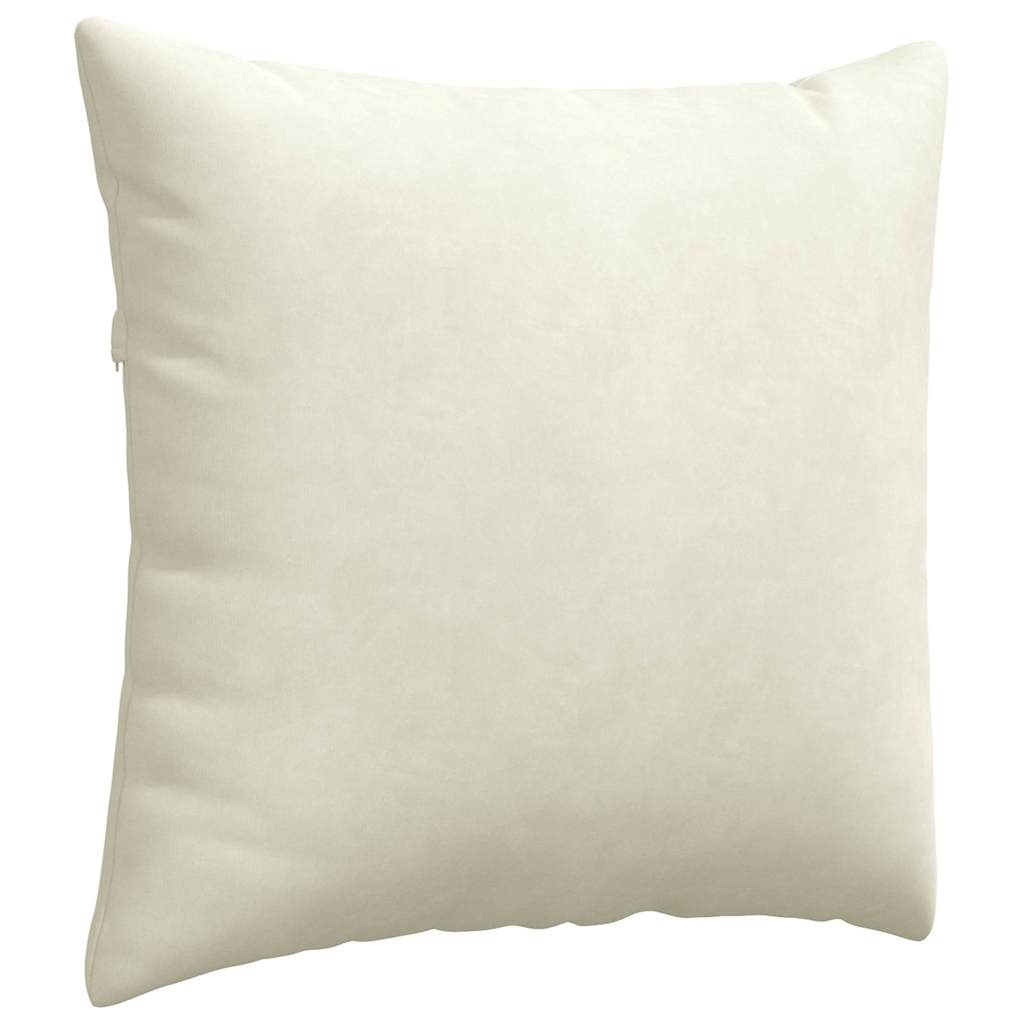 vidaXL Μαξιλάρι Καναπέ 2 pcs Κρεμ 45 x 45 cm Υφασμάτινο Κορντουρά