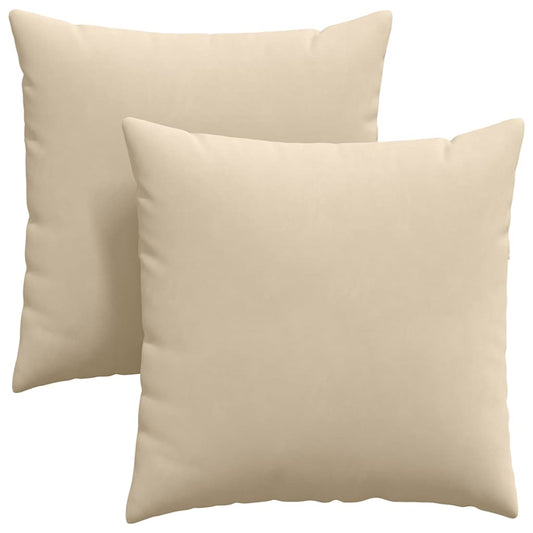 vidaXL Μαξιλάρι Καναπέ 2 pcs Κρεμ 60 x 60 cm ύφασμα