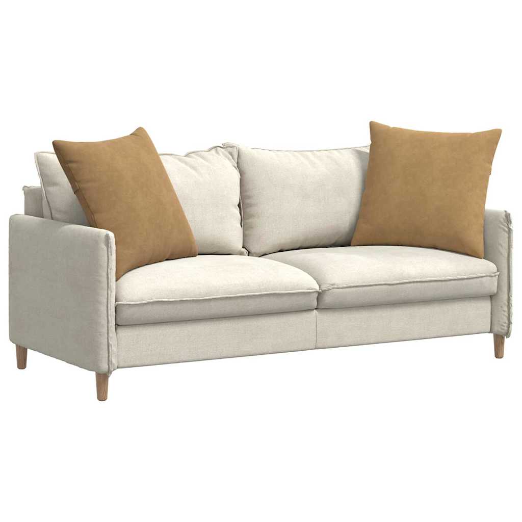 vidaXL Μαξιλάρι Καναπέ 2 pcs Καφέ 80 x 80 cm Υφασμάτινο Κορντουρά