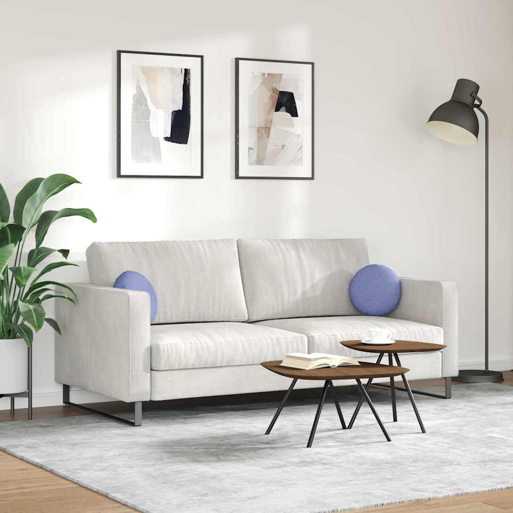 vidaXL Μαξιλάρια καθισμάτων 2 pcs Μπλε τζην Ø30 x 13 εκ ύφασμα