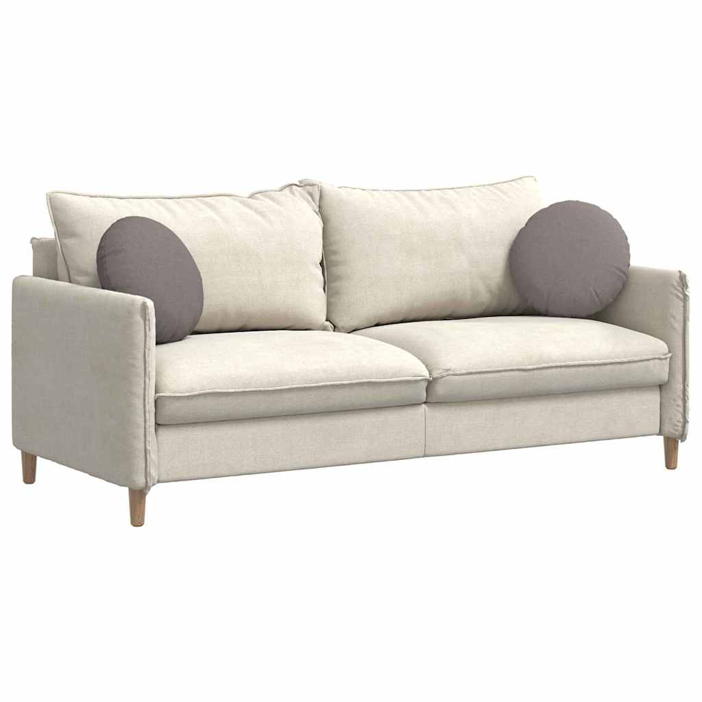 vidaXL Μαξιλάρια καθισμάτων 2 pcs Taupe Ø40 x 13 εκ ύφασμα