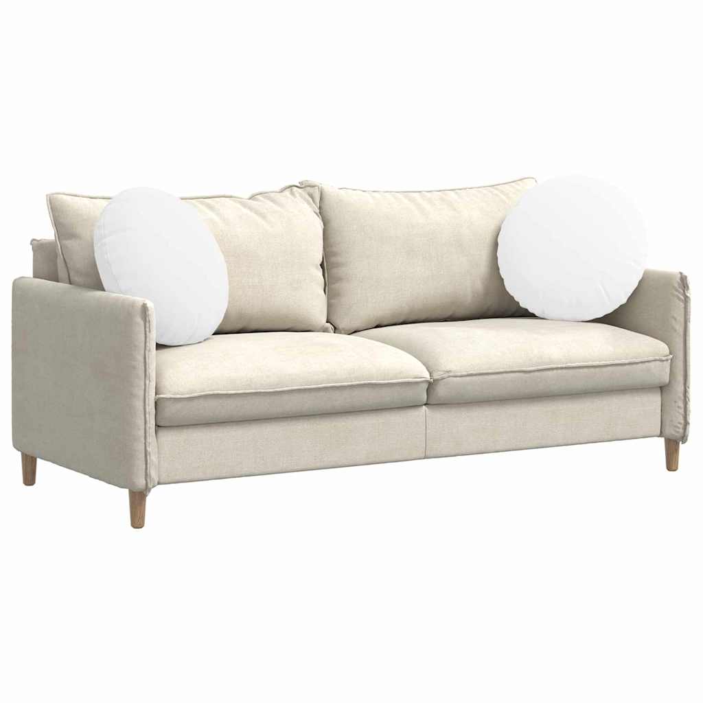 vidaXL Μαξιλάρια καθισμάτων 2 pcs Λευκό Ø50 x 19 εκ ύφασμα