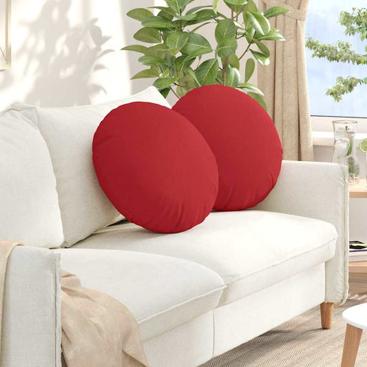 vidaXL Μαξιλάρια καθισμάτων 2 pcs Κόκκινο Ø50 x 19 εκ ύφασμα