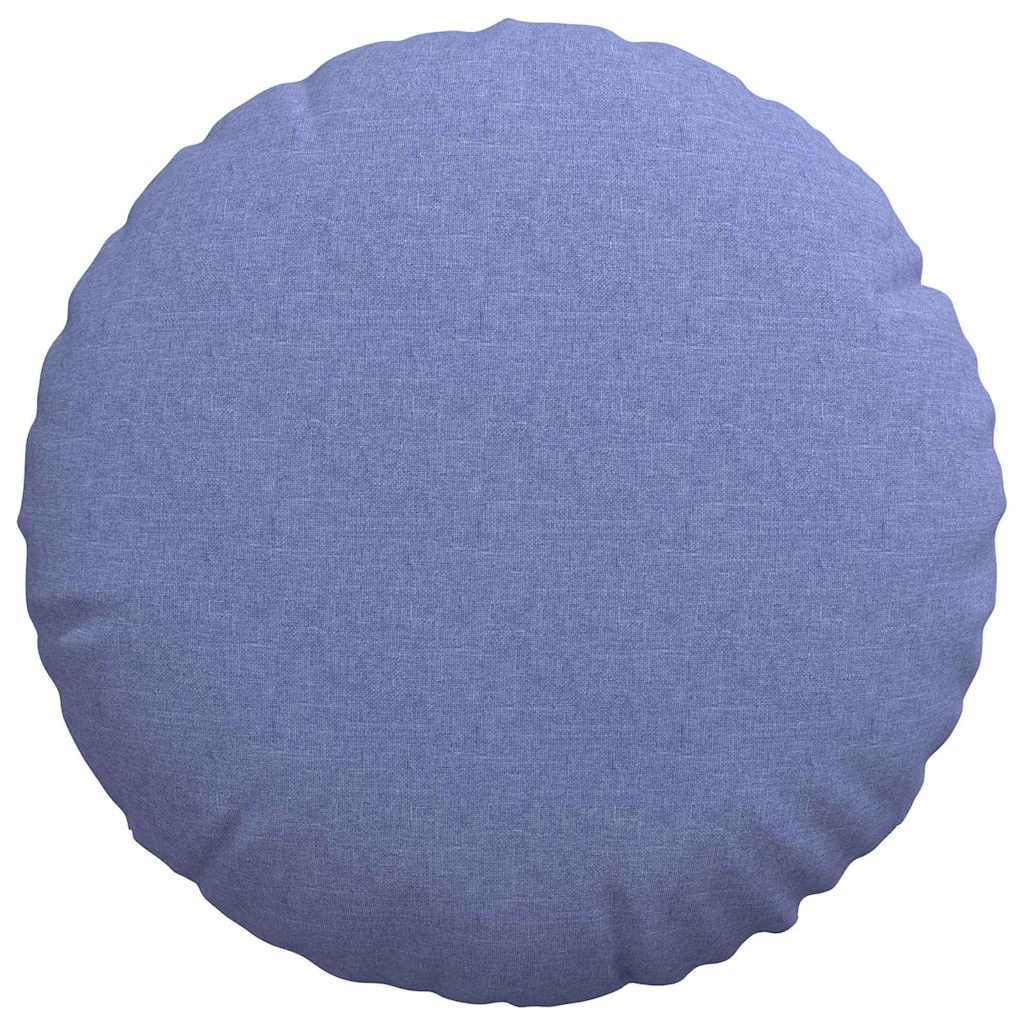 vidaXL Μαξιλάρια καθισμάτων 2 pcs Μπλε τζην Ø50 x 19 εκ ύφασμα