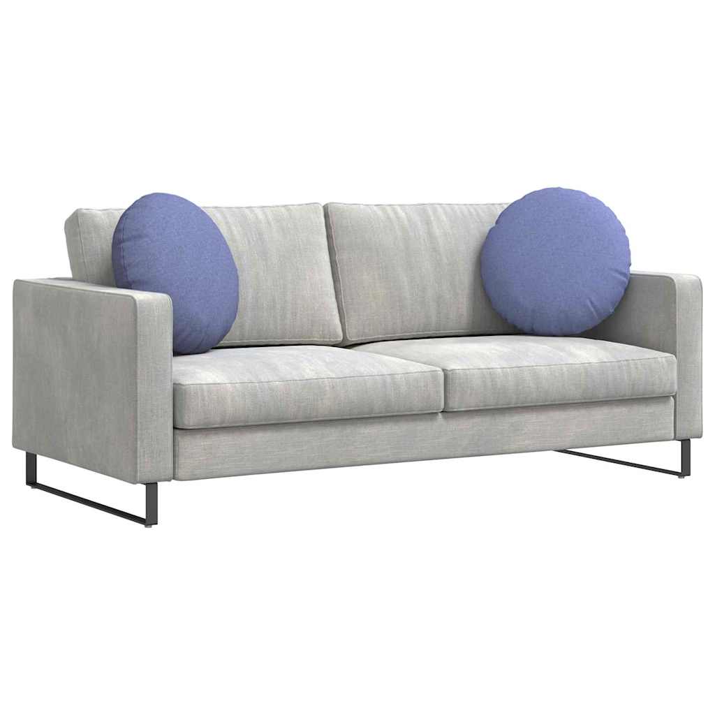 vidaXL Μαξιλάρια καθισμάτων 2 pcs Μπλε τζην Ø50 x 19 εκ ύφασμα