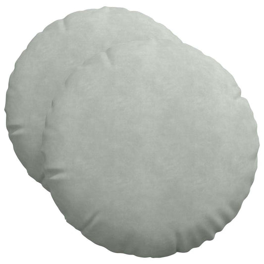 vidaXL Μαξιλάρια καθισμάτων 2 pcs Ανοιχτό γκρι Ø 40 x 13 εκ. Βελούδο