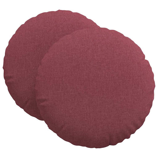 vidaXL Μαξιλάρια καθισμάτων 2 pcs Κόκκινο Ø60 x 21 εκ ύφασμα