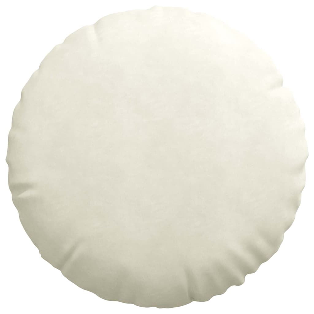 vidaXL Μαξιλάρια καθισμάτων 2 pcs Κρεμ Ø 40 x 13 εκ. Βελούδο