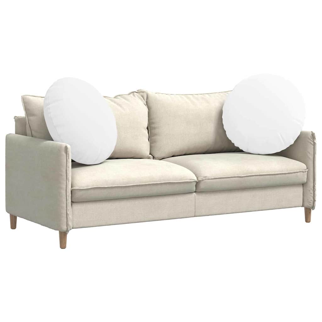 vidaXL Μαξιλάρια καθισμάτων 2 pcs Λευκό Ø80 x 29 εκ ύφασμα