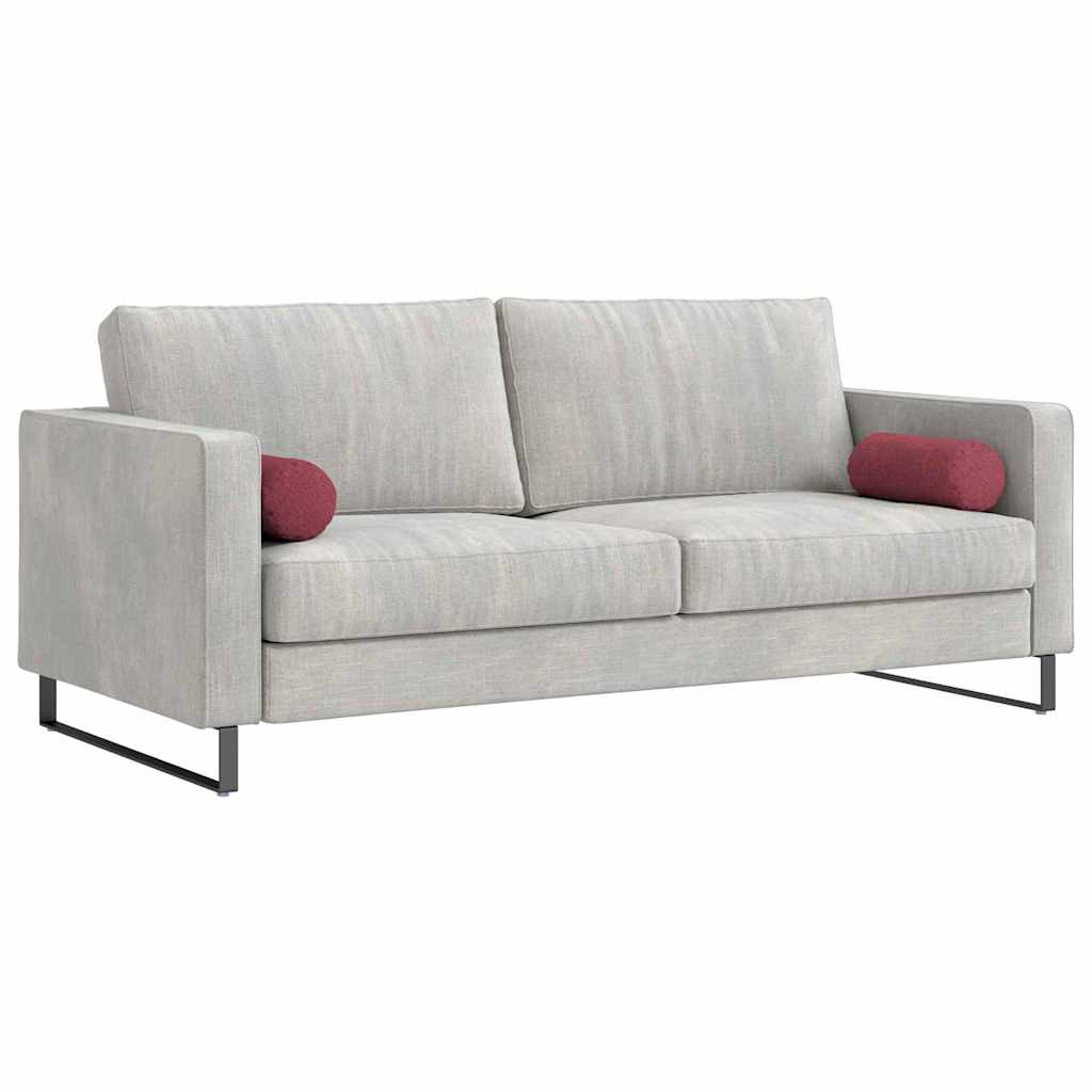 vidaXL Μαξιλάρια Στήριγμα 2 pcs Κόκκινο Ø 15 x 40 εκ ύφασμα