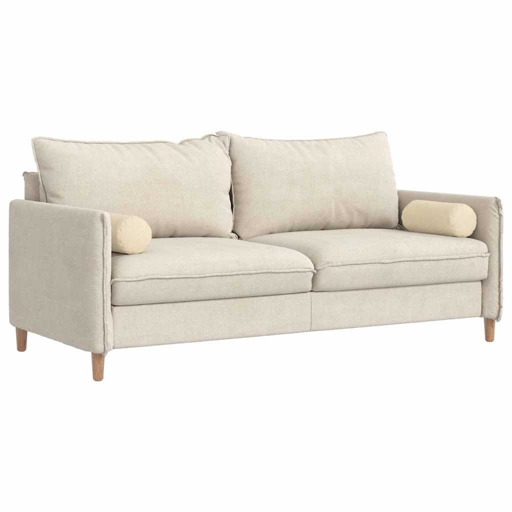 vidaXL Μαξιλάρια Στήριγμα 2 pcs Κρεμ Ø 15 x 40 εκ ύφασμα