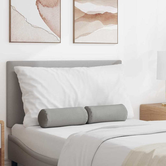 vidaXL Μαξιλάρια Στήριγμα 2 pcs Σκίουρος Γκρί Ø 15 x 40 εκ ύφασμα