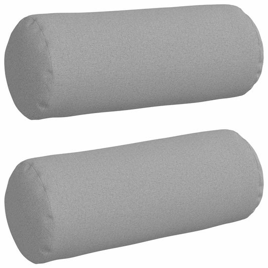 vidaXL Μαξιλάρια Στήριγμα 2 pcs Σκίουρος Γκρί Ø 15 x 40 εκ ύφασμα