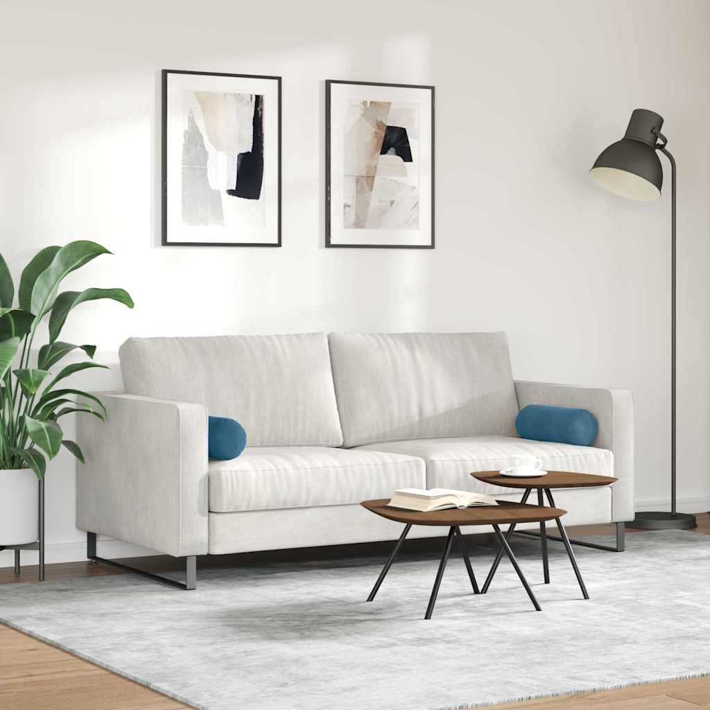 vidaXL Μαξιλάρια Στήριγμα 2 pcs Μπλε Ø 15 x 40 εκ Υφασμάτινο Κορντουρά