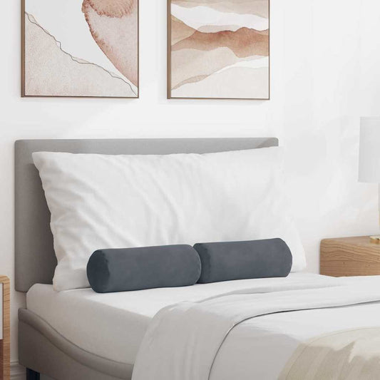 vidaXL Μαξιλάρια Στήριγμα 2 pcs Σκούρο Γκρι Ø 15 x 40 εκ