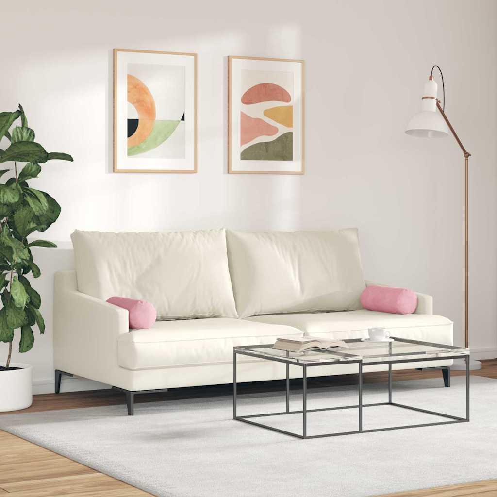 vidaXL Μαξιλάρια Στήριγμα 2 pcs Ροζ Ø 15 x 40 εκ Υφασμάτινο Κορντουρά