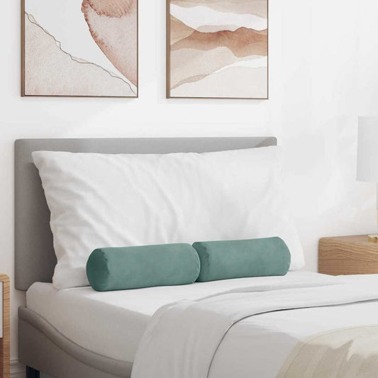 vidaXL Μαξιλάρια Στήριγμα 2 pcs Θαλασσί Ø 15 x 40 εκ