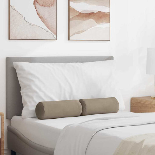 vidaXL Μαξιλάρια Στήριγμα 2 pcs Taupe Ø 15 x 40 εκ Ύφασμα Μικροΐνας