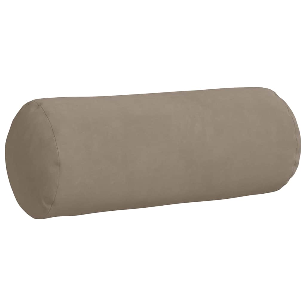 vidaXL Μαξιλάρια Στήριγμα 2 pcs Taupe Ø 15 x 40 εκ Ύφασμα Μικροΐνας