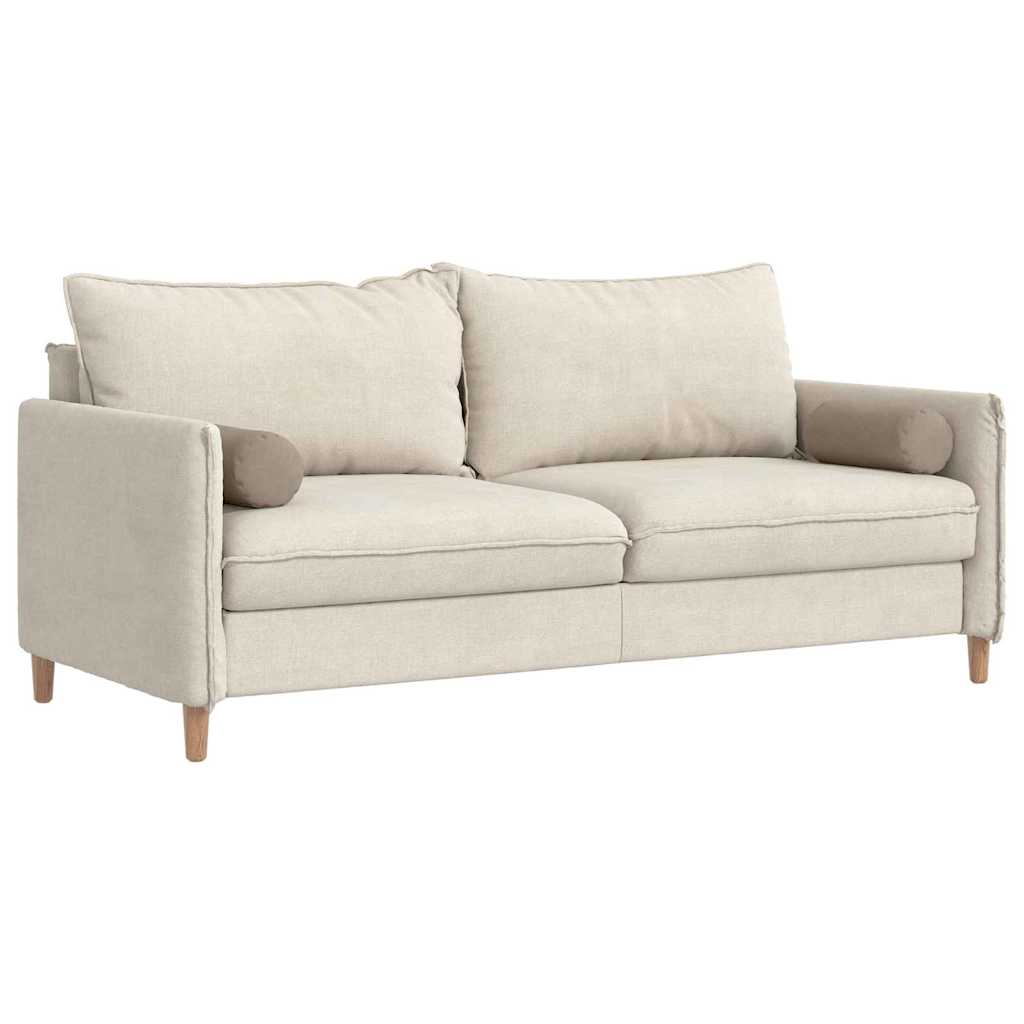 vidaXL Μαξιλάρια Στήριγμα 2 pcs Taupe Ø 15 x 40 εκ Ύφασμα Μικροΐνας