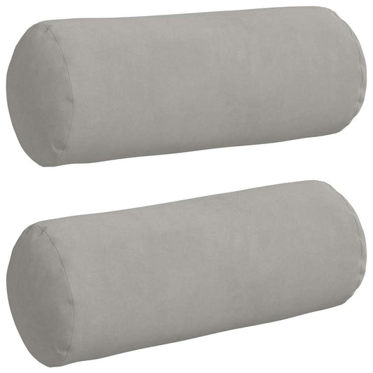 vidaXL Μαξιλάρια Στήριγμα 2 pcs Ανοιχτό γκρι Ø 15 x 40 εκ