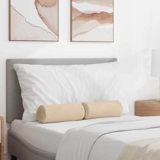 vidaXL Μαξιλάρια Στήριγμα 2 pcs Κρεμ Ø 15 x 40 εκ Ύφασμα Μικροΐνας