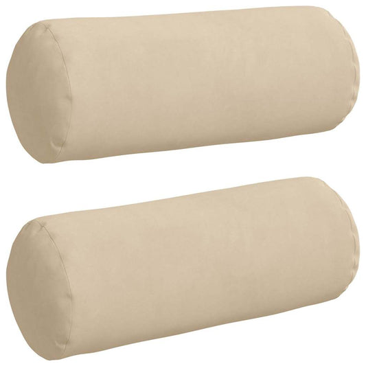 vidaXL Μαξιλάρια Στήριγμα 2 pcs Κρεμ Ø 15 x 40 εκ Ύφασμα Μικροΐνας