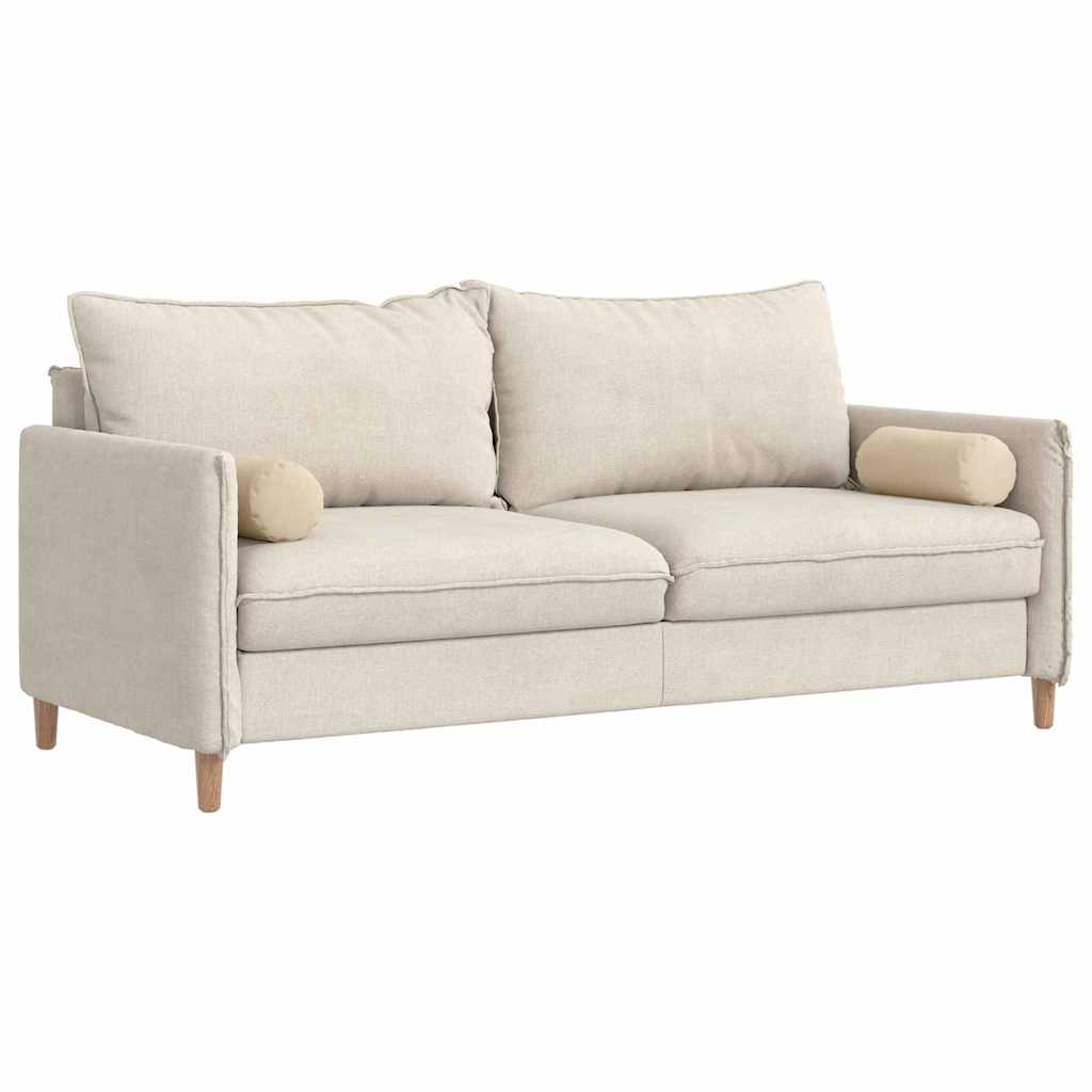 vidaXL Μαξιλάρια Στήριγμα 2 pcs Κρεμ Ø 15 x 40 εκ Ύφασμα Μικροΐνας