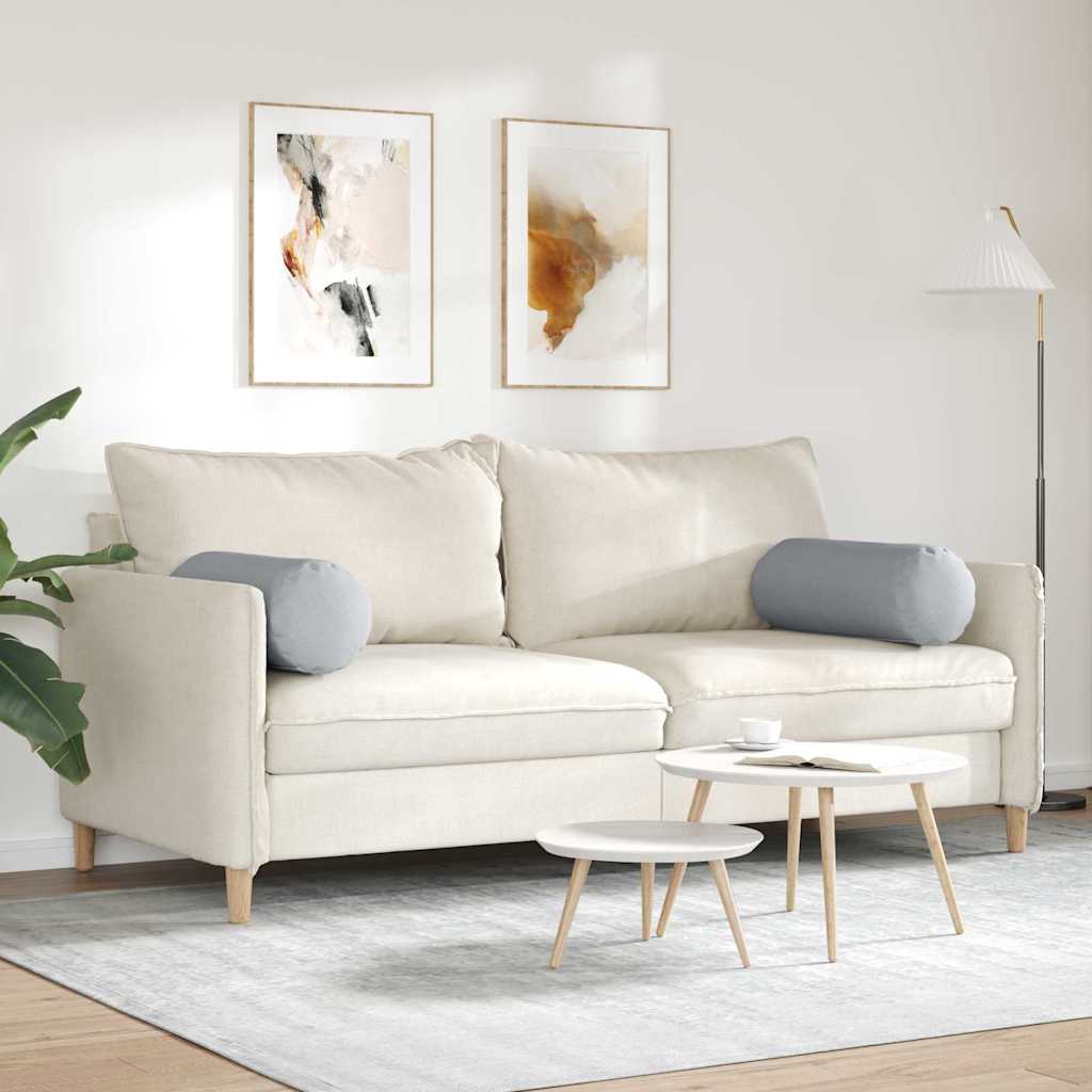 vidaXL Μαξιλάρια Στήριγμα 2 pcs Ανοιχτό γκρι Ø 25 x 70 cm ύφασμα