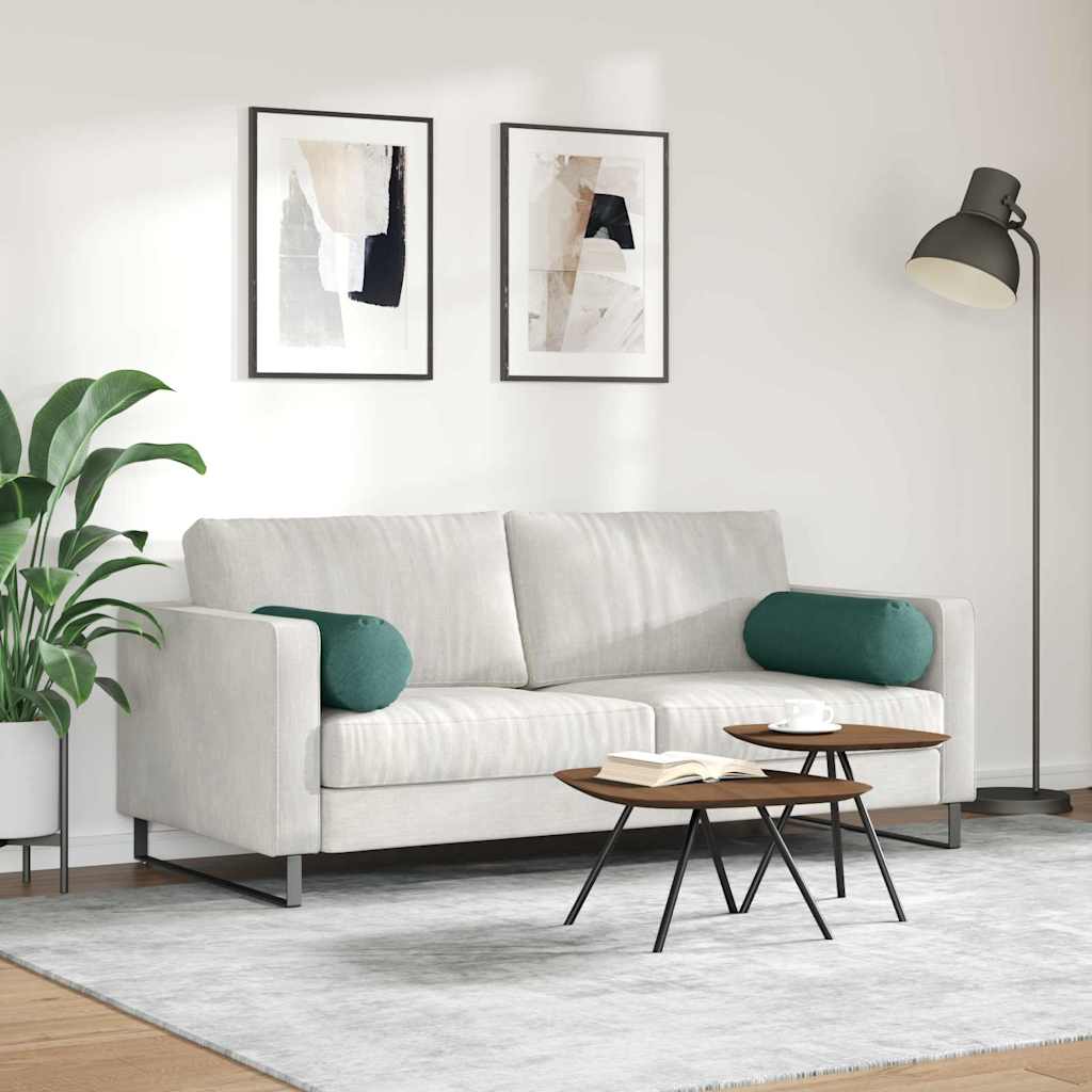 vidaXL Μαξιλάρια Στήριγμα 2 pcs Σκούρο Πράσινο Ø 25 x 70 cm ύφασμα