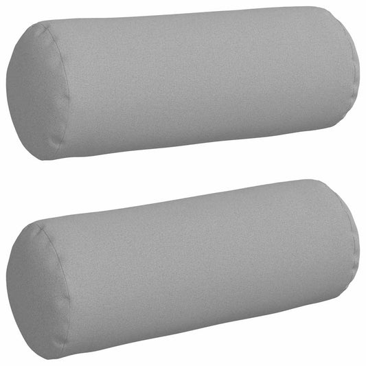 vidaXL Μαξιλάρια Στήριγμα 2 pcs Σκίουρος Γκρί Ø 25 x 70 cm ύφασμα